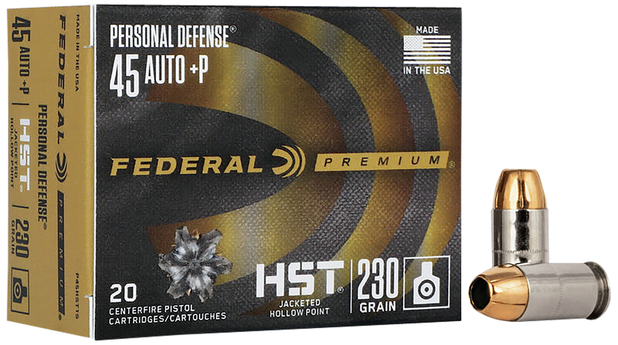 Federal Premium Personal Defense .45 ACP +P 230 gr HST Jacketed Hollow Point 20 Per Box
