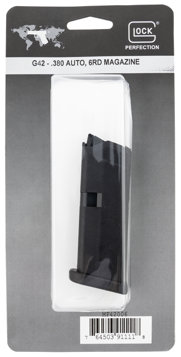 Glock G42 6rd .380 ACP Black Polymer