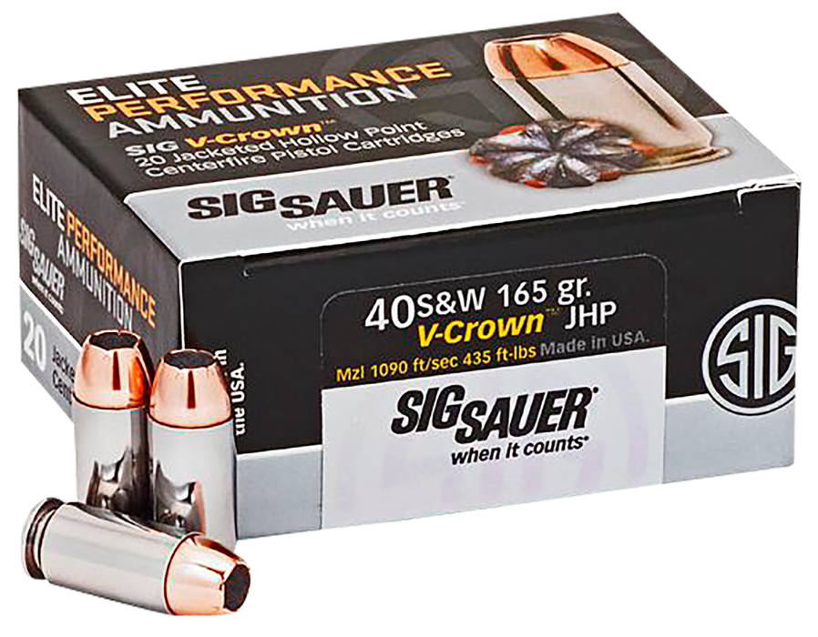 Sig Sauer Elite Defense .40 S&W 165 gr Jacketed Hollow Point (JHP) 20 Per Box