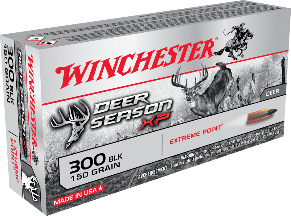 Winchester .300 Blackout 150 gr Deer Season XP Extreme Point Ammunition - 20 Round Box