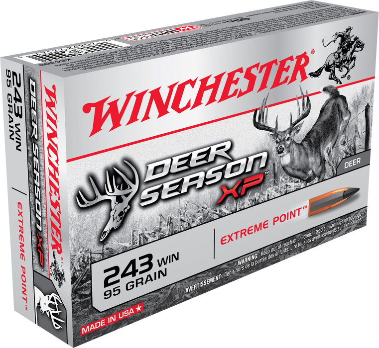 Winchester Ammo Deer Season XP .243 Win 95 gr Extreme Point 20 Per Box