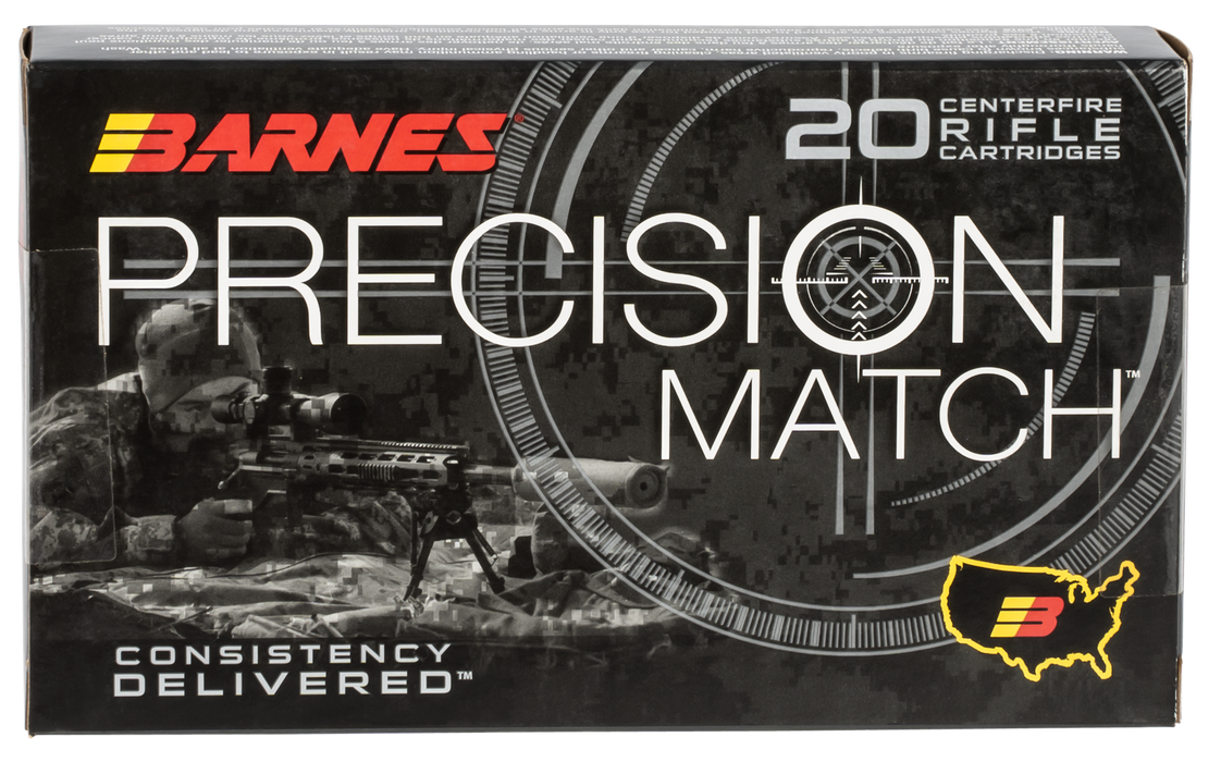 Barnes Bullets Precision Match .300 Win Mag 220 gr Open Tip Match Boat-Tail 20 Per Box