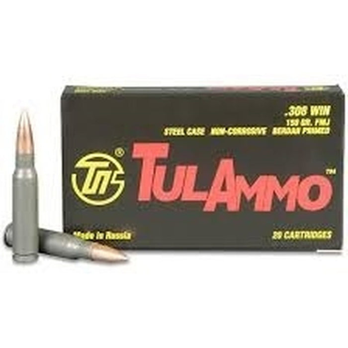 Tula .308 Win 150gr Full Metal Jacket Ammunition - 20 Round Box