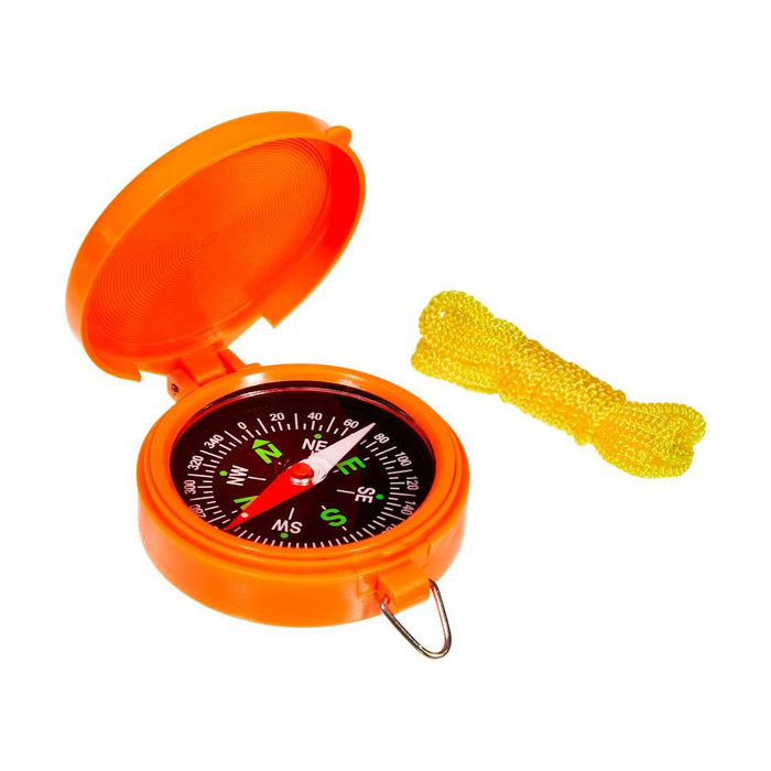 Allen 487 Pocket Compass With Lanyard - Orange