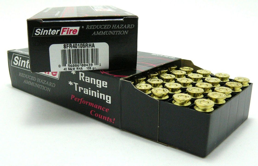 SinterFire .40 S&W 125gr Reduced Hazard Ammunition (RHA) - 50 Round Box