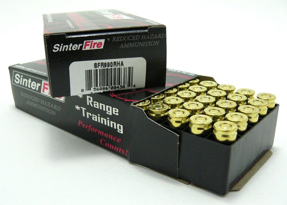 SinterFire 9mm 100gr Reduced Hazard Ammunition (RHA) - 50 Round Box