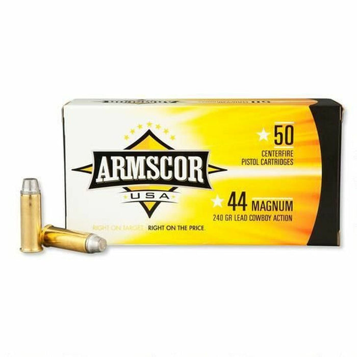 Armscor USA .44 Magnum 240gr Semi-Wadcutter Ammunition - 50 Rounds Box (New Product, Limited Supply)