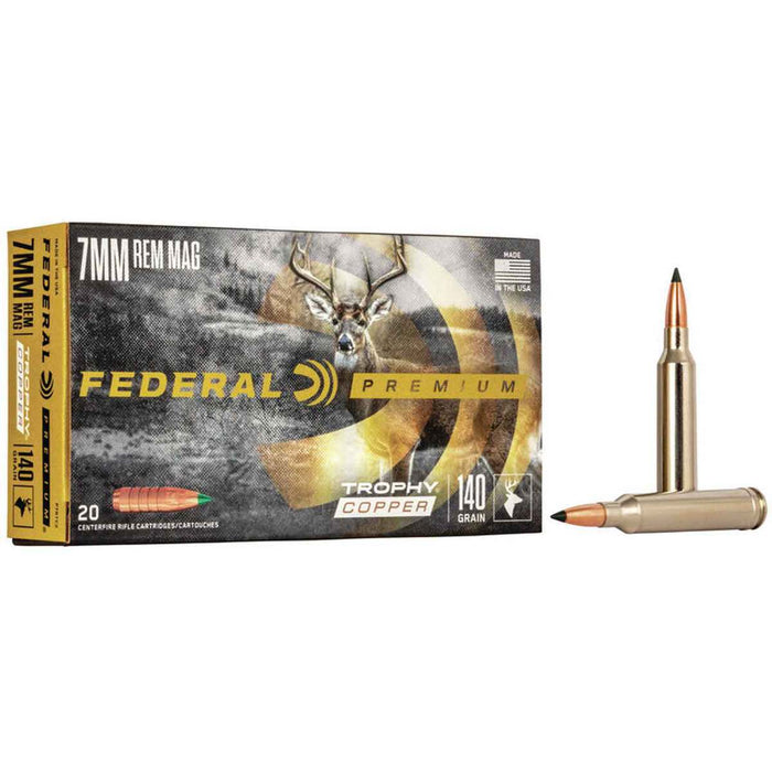 Federal 7mm Rem Mag 140gr Premium Trophy Copper Ammunition - 20 Round Box