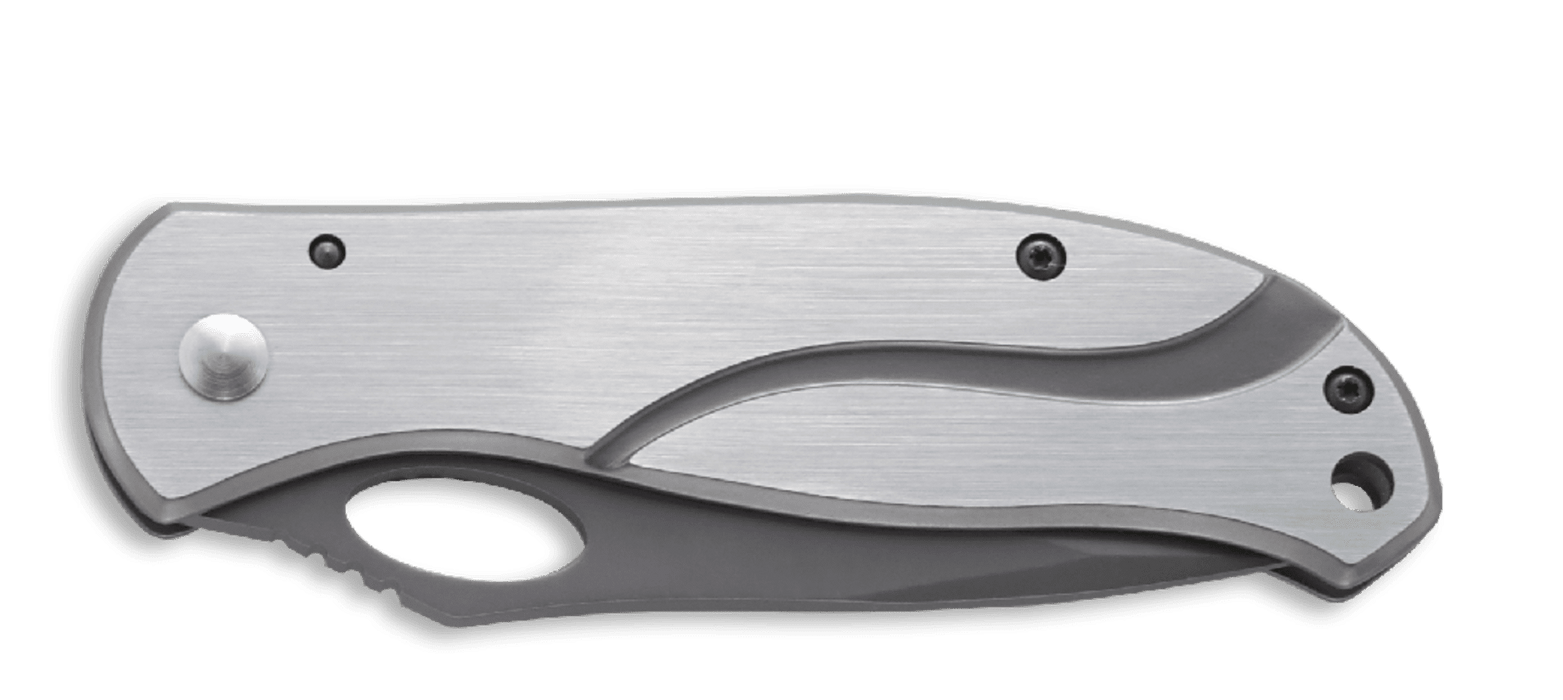 CRKT  Pazoda 2 Folding Knife 2.125" Plain Blade, Stainless Steel Handles