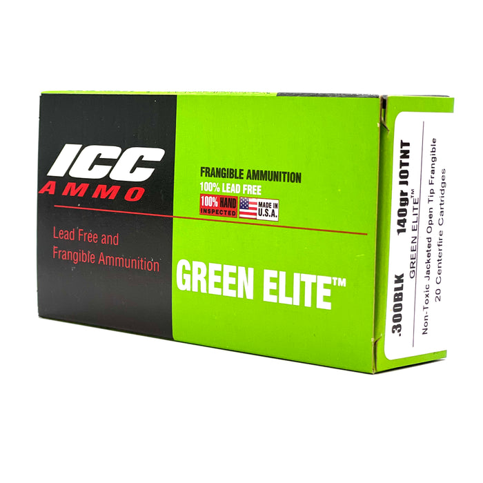 ICC .300 Blackout 140gr Jacketed Open Tip Copper-Tin Ammunition - 20 Round Box (New Product)
