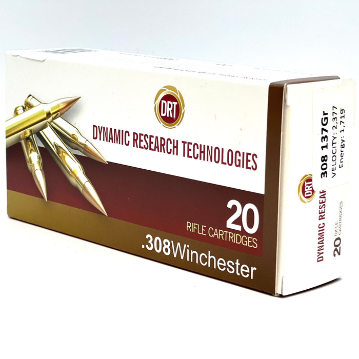 DRT .308 Win 175gr Terminal Shock Ammunition - 20 Round Box (New Product, Limited Supply)