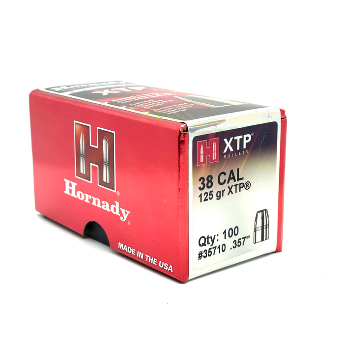 Hornady .38 Cal 125gr .357" XTP PROJECTILES - 100 Count Box (New Product)