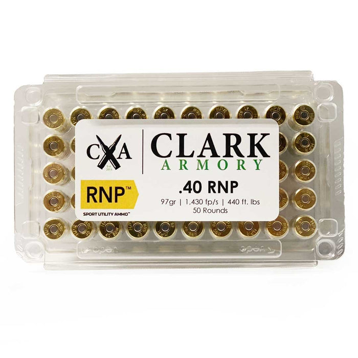 Clark Armory .40 S&W 97gr RNP Training Ammunition - 50 Round Box