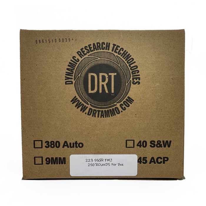 DRT .223 Rem 55gr Full Metal Jacket Ammunition - 250 Round Bulk Box (Limited Supply)