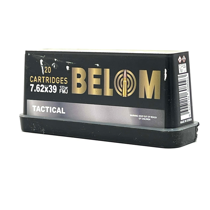 Belom 7.62x39mm 123gr Full Metal Jacket Ammunition - 20 Round Box