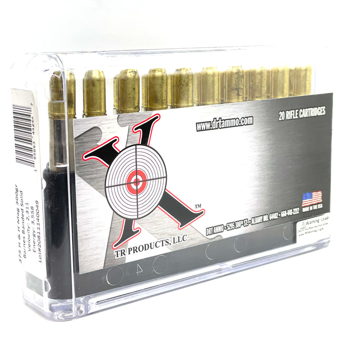 DRT .375 H&H Mag 300gr Ten Rings Barnes Banded Solid Ammunition - 20 Round Box (New Product, Limited Supply)