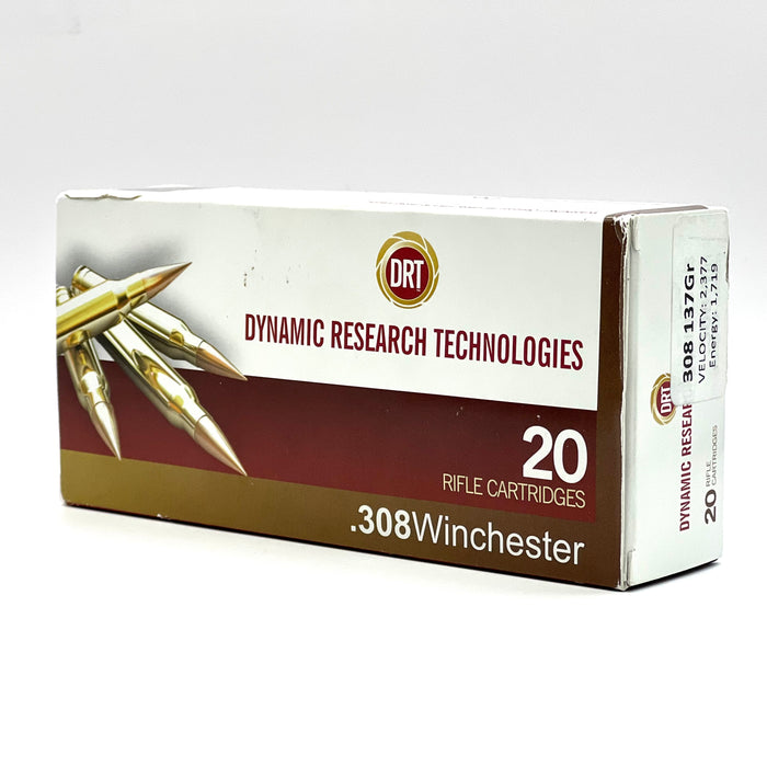 DRT .308 Win 137gr Terminal Shock Ammunition - 20 Round Box (New Product)