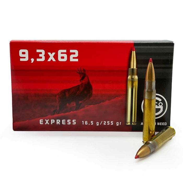 GECO 9.3x62 255gr Express Hunting Ammunition - 20 Round Box