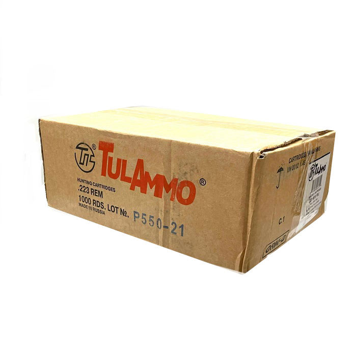 Tulammo .223 Rem 55gr FMJ Steel Case Ammunition - 1000 Round Case (New Product, Limited Supply)