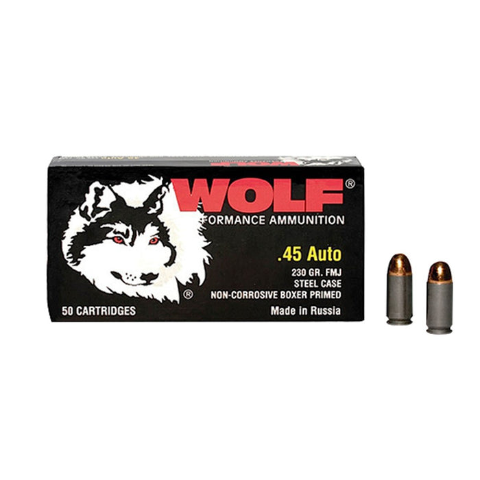 Wolf .45 ACP 230gr Polyformance Full Metal Jacket Ammunition - 50 Round Box